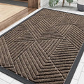 Smiry Front Door Mat Outside Entrance, Heavy Duty Sturdy Natural Rubber Doormat by Smiry