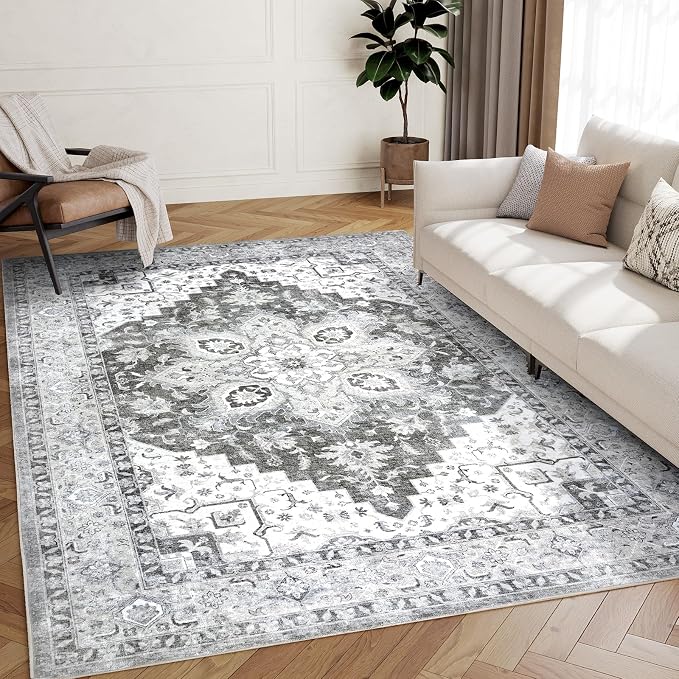 AMADA HOMEFURNISHING 5x7 Area Rugs, Washable Living Room Rug Low-Profile - Image 6