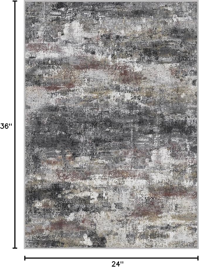 2x3 Rugs for Entryway Entrance Kitchen Bathroom, Machine Washable Modern - Image 2