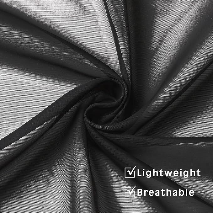 OWENIE Black Sheer Curtains 96 Inch Length, Elegant Sheer Curtains - Image 5