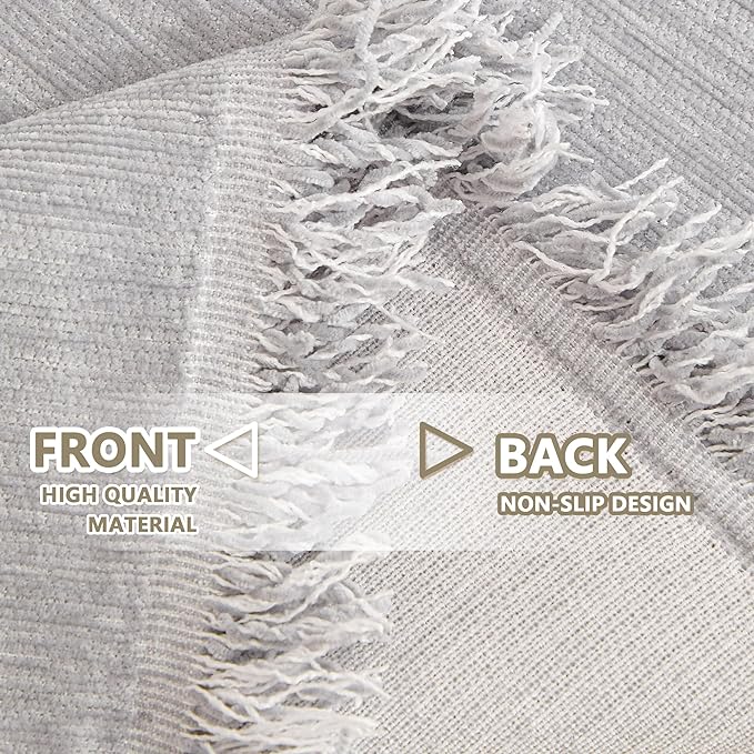 MYSKY HOME Light Gery Chenille Sofa Cover - Image 5