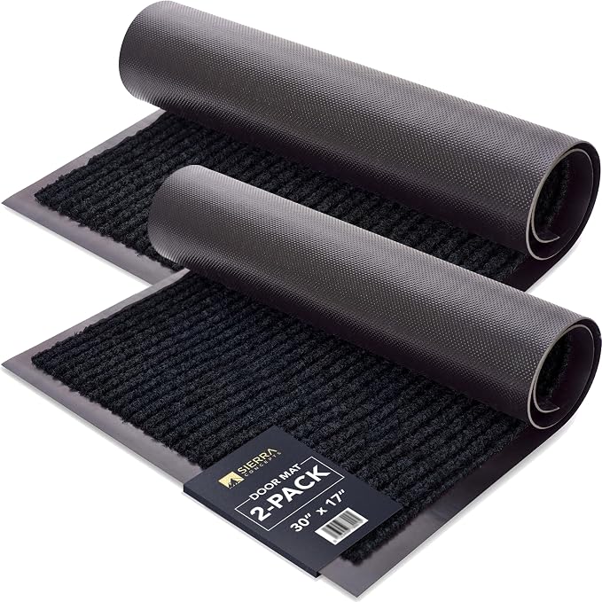 Sierra Concepts 2-Pack Front Door Mat Ribbed Black by SierraConcepts