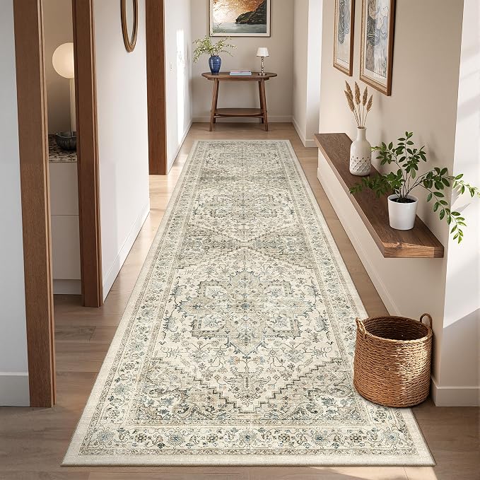 Kitchen Runner Rug Non Slip Washable 2.5x8, Soft Low Pile Entryway Rug Runners - Image 3
