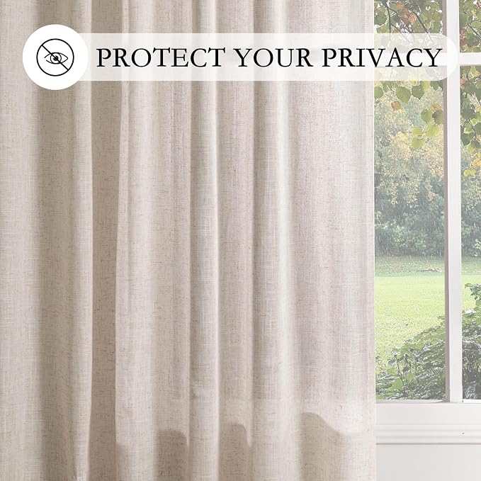 MYSKY HOME Natural Linen Curtains - Image 6