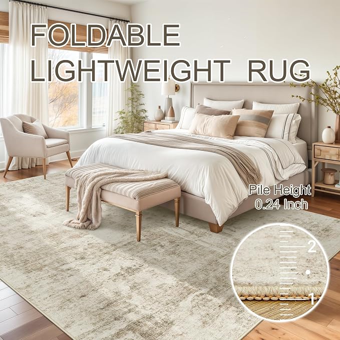Soalmost Abstract Rug 5x7 Washable Area Rugs - Image 8