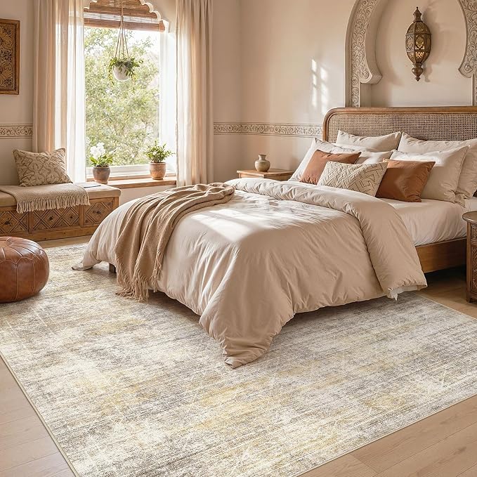 cotiled Boho 5x7 Area Rugs for Living Room: Soft Moroccan Washable Rug | Solve - Image 6