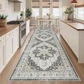 Madane Hallway Rug 3x10, Kitchen Rugs Washable Entryway Rug Vintage Kitchen by Madane