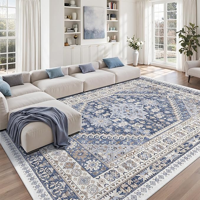 zesthome 8x12 Area Rugs, Stain Resistant Washable Rug, Ultra-Thin Rugs - Image 4
