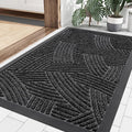 Smiry Front Door Mat Outside Entrance, Heavy Duty Sturdy Natural Rubber Doormat by Smiry