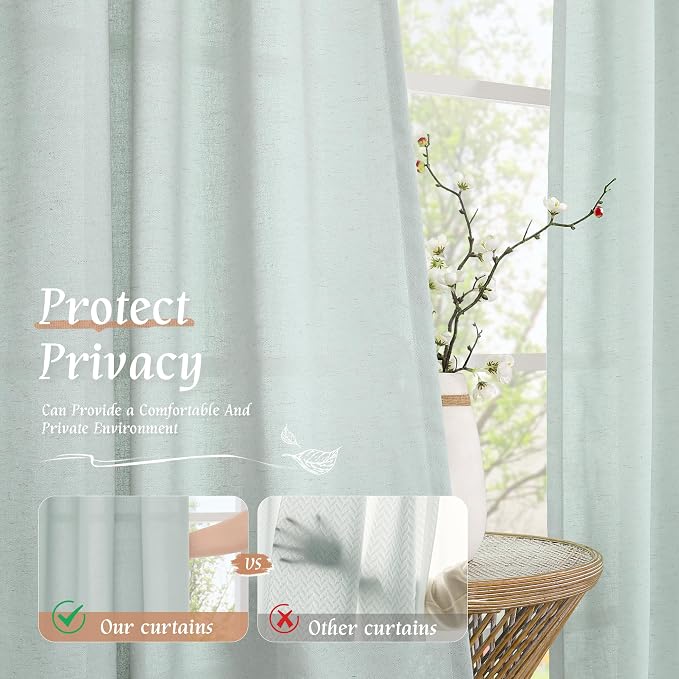 LAMIT Linen Blended Curtains 72 inch - Image 5