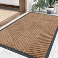Smiry Front Door Mat Outside Entrance, Heavy Duty Sturdy Natural Rubber Doormat by Smiry