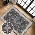 Black Washable 2x3 Entry Rug, Small Rugs by HazoHaus
