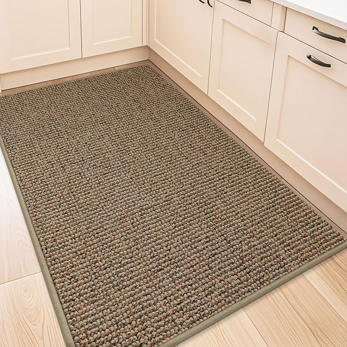 BEQHAUSE Kitchen Rugs 32"x48", Non-Slip Kitchen Mats by BEQHAUSE