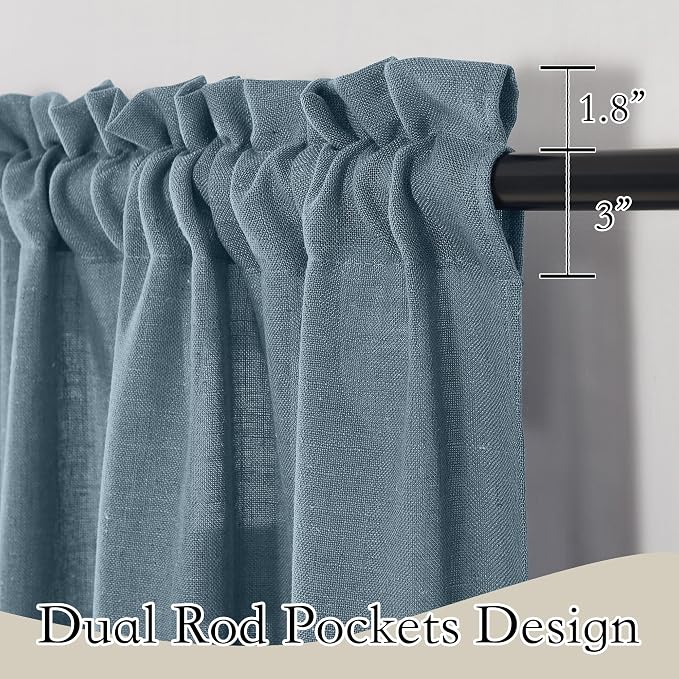 RYB HOME Linen Sheer Valacne - Image 2