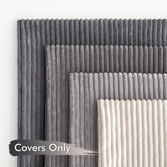 MIULEE Pack of 4 Neutral Grey Gradient Decorative Throw Pillow Covers 20x20 - Image 4