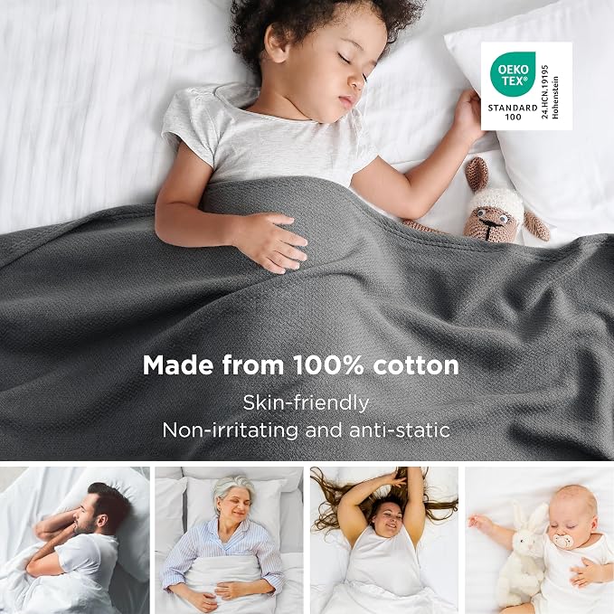Bedsure GentleSoft 100% Cotton Large Blanket Oversized King - Image 2