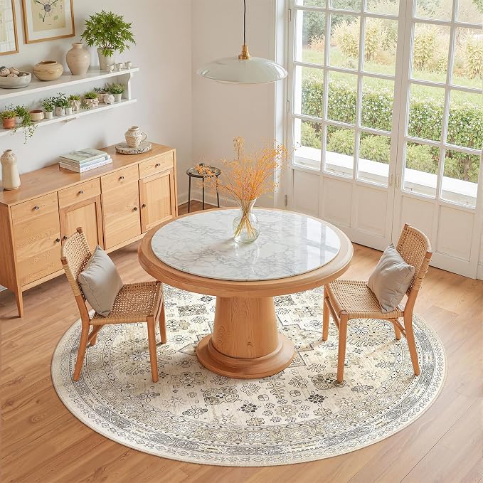 zesthome Washable Round Rug - 5ft Ultra-Thin Circle Area Rugs - Image 9