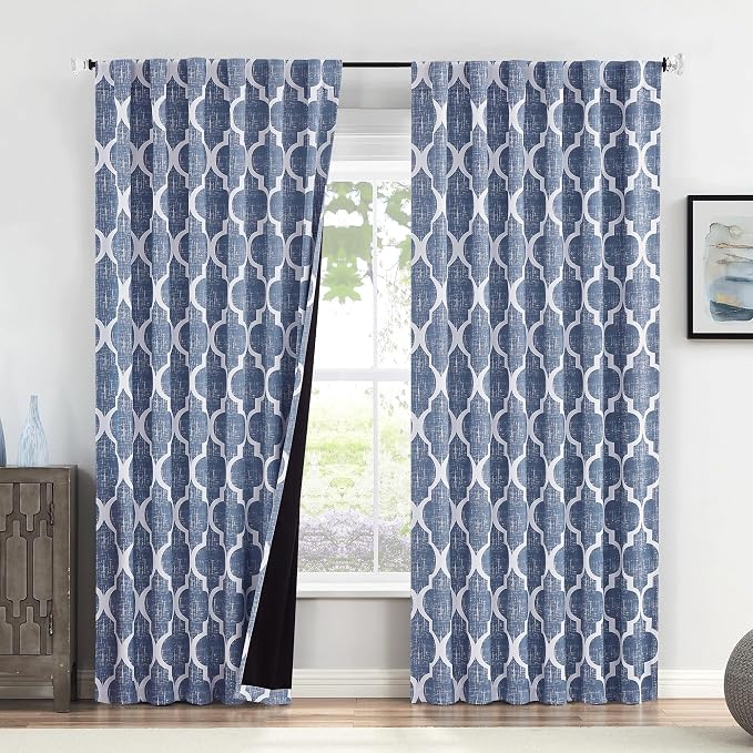 Beauoop 100% Blackout Curtains 84 Inches Long 2 Panels by Beauoop