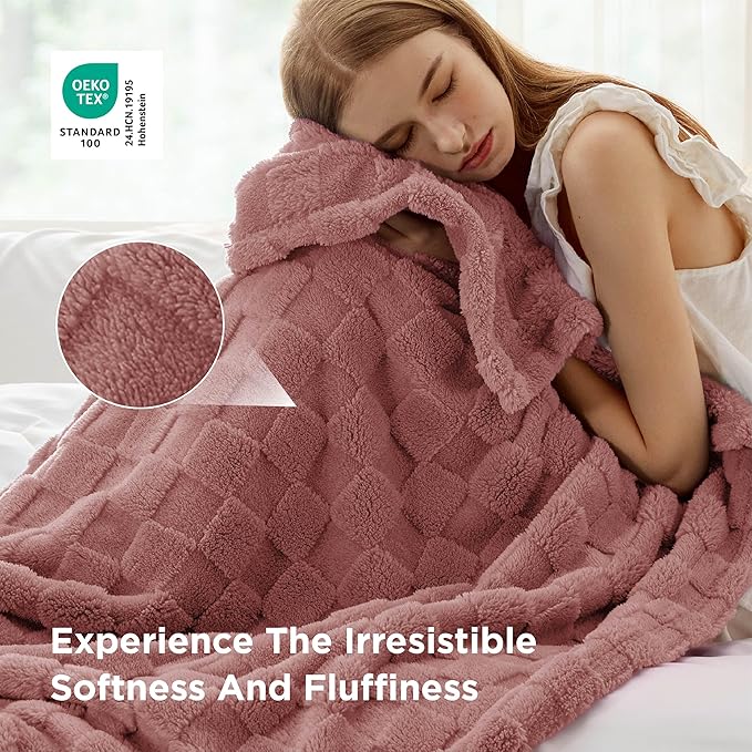 Bedsure GentleSoft Dusty Pink Throw Blanket - Image 3