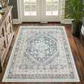 3x5 Washable Area Rug for Entryway, Kitchen Rugs Non Slip for Dining Room by Restydon