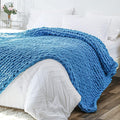 Bigacogo Chunky Knit Throw Blanket by Bigacogo