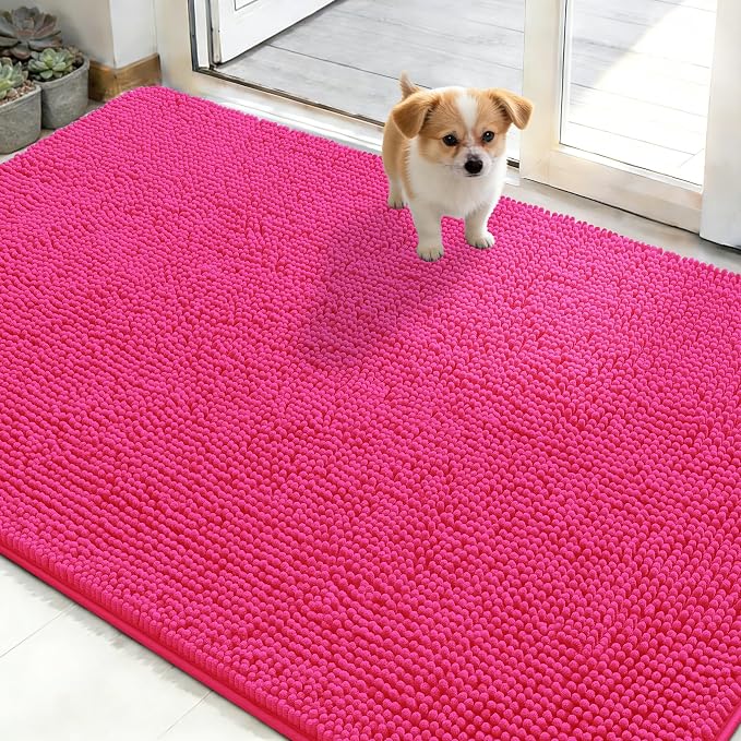 OLANLY Dog Door Mat for Muddy Paws 50x30, Absorbs Moisture and Dirt, Absorbent by OLANLY