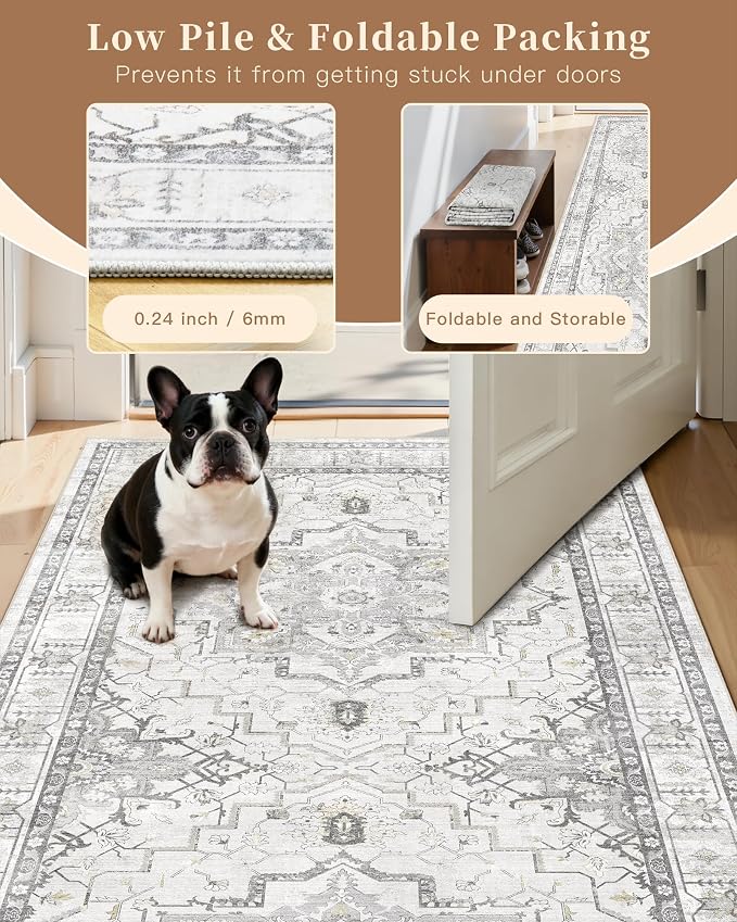 Madane Runner Rugs for Hallway 2x10 Long Washable Non-Slip Hallway Runner Rug - Image 6