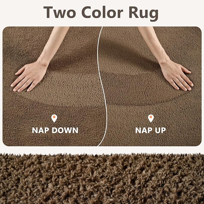 2x8 Beige Brown Solid Runner Rug Washable Non-Slip - Image 9