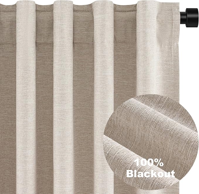 Topfinel 45 Inches Long Boho Linen Curtains Tiers - Image 7