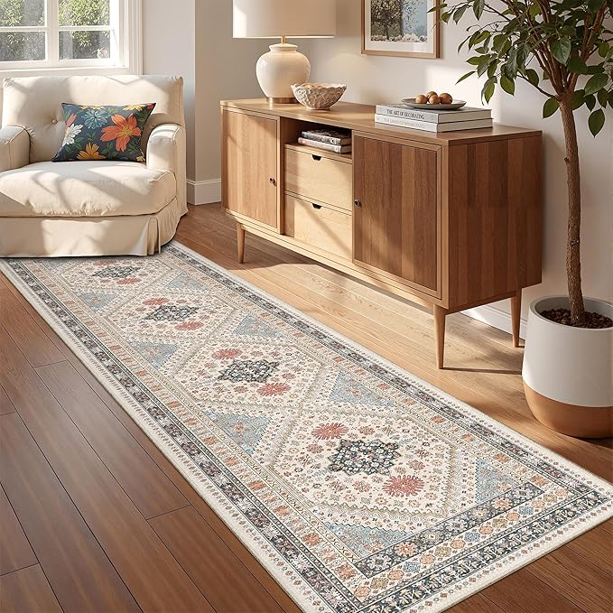Runner Rug 2x8 Runners for Hallways Non Slip Washable, Vintage Hallway Runner - Image 3