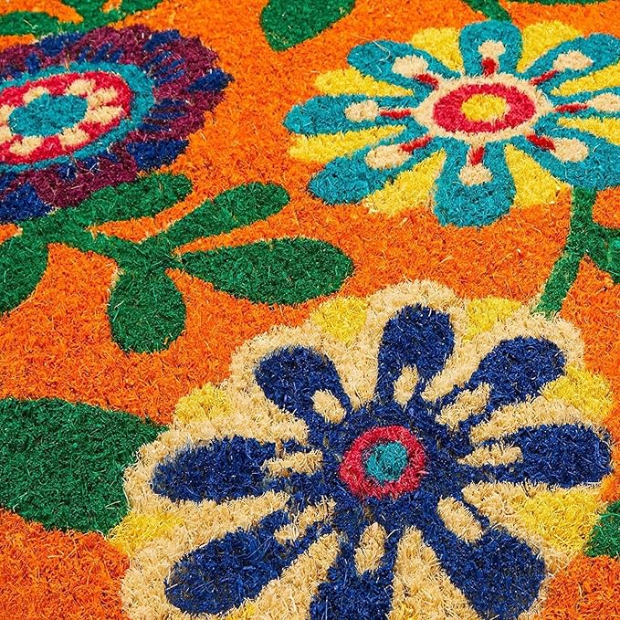 Juvale Floral Coir Door Mat - Image 6