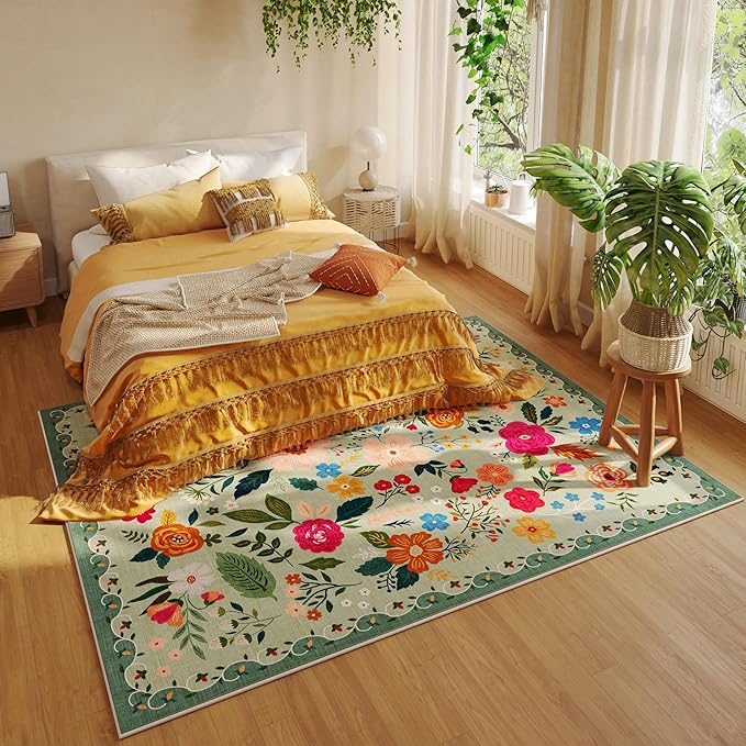 Rugcomf Area Rugs 8x10 Rug for Living Room Clearance Washable Boho Area Rug Non - Image 5