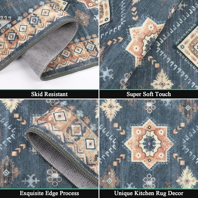 HEBE Boho Kitchen Rug Sets 3 Piece - Image 3