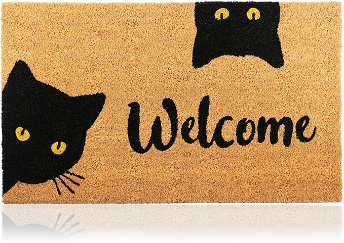 Welcome Cats - 17"x29" - Coir Door Mat - Welcome Mats by AmaruDoorMats