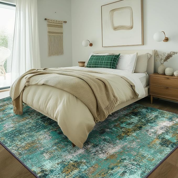 Area Rugs 5x8 for Living Room Bedroom, Modern Abstract Machine Washable Rug - Image 4