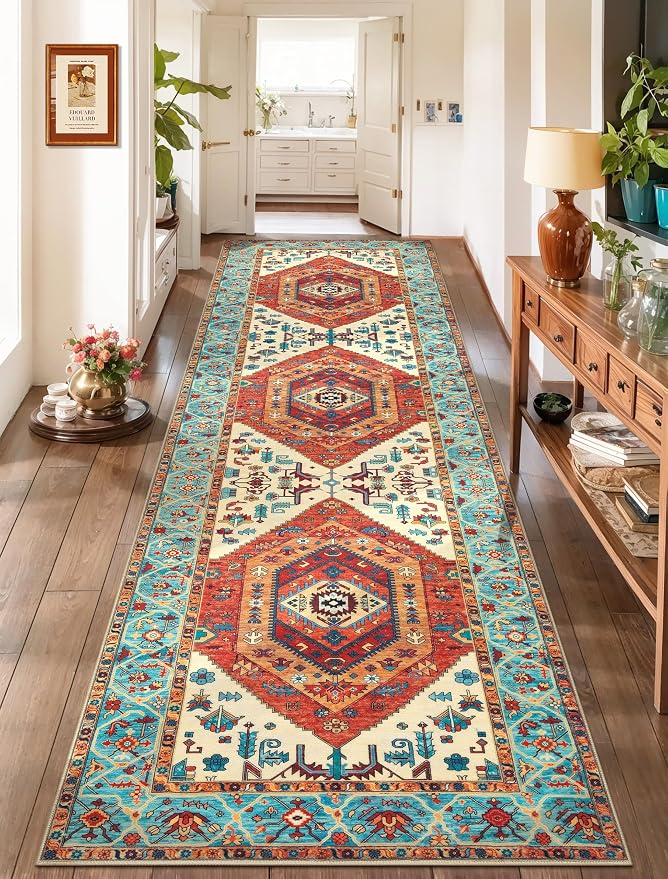SERISSA Boho Washable Runner Rug by SERISSAHomeDecorCollection