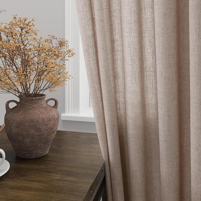 Oatmeal Linen Curtains 84 Inches Long - Image 2