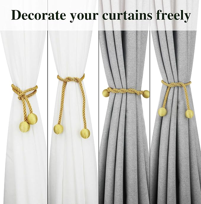 Curtain Tiebacks Outdoor Elegant Decorative Tie Backs Modern Rope Tiebacks - Image 3