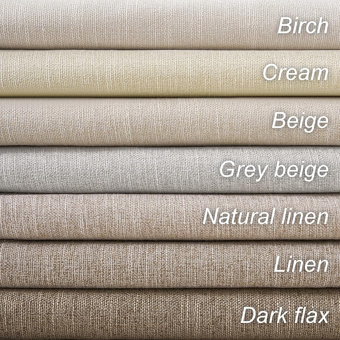 Short Linen Blackout Curtain Tiers 48 Inches Long 2 Panels Set Ivory Birch - Image 6