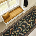 Black Insect 2'6"x12' Washable Extra Long Runner Rugs by HazoHaus