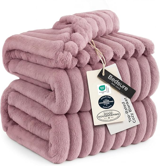 Bedsure GentleSoft Pink California King Size Blanket by BEDSURE