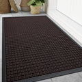 Smiry Front Door Mat Outside Entrance, Heavy Duty Natural Rubber Doormat by Smiry