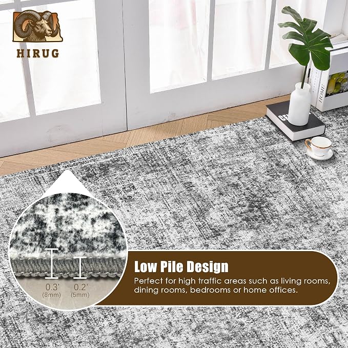 Washable Area Rug 3' x 5 ' Vintage Traditional Persian Mat - Image 5