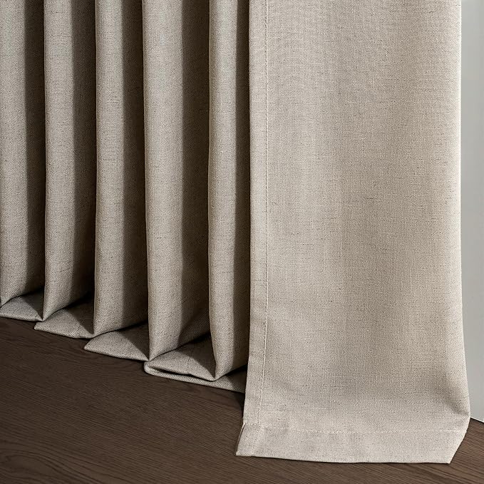 Topfinel Pinch Pleated Curtains 90 Inches Long 2 Panels Set, Burlywood Semi - Image 7