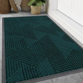 Smiry Front Door Mat Outside Entrance, Heavy Duty Sturdy Natural Rubber Doormat by Smiry