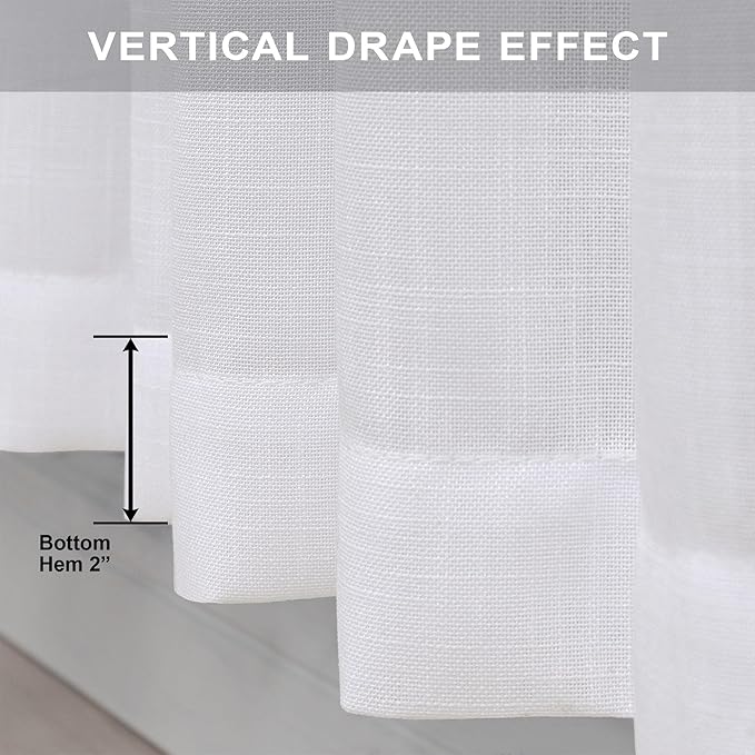 Pitalk 80 Inch Curtains for Living Room 2 Panel Set Back Tab Pocket Pleated - Image 7