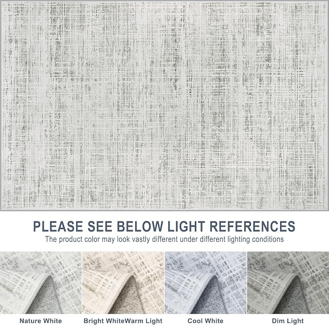 10x14 Area Rugs for Living Room Washable Rug: Anti-Skid Abstract Modern Living - Image 8