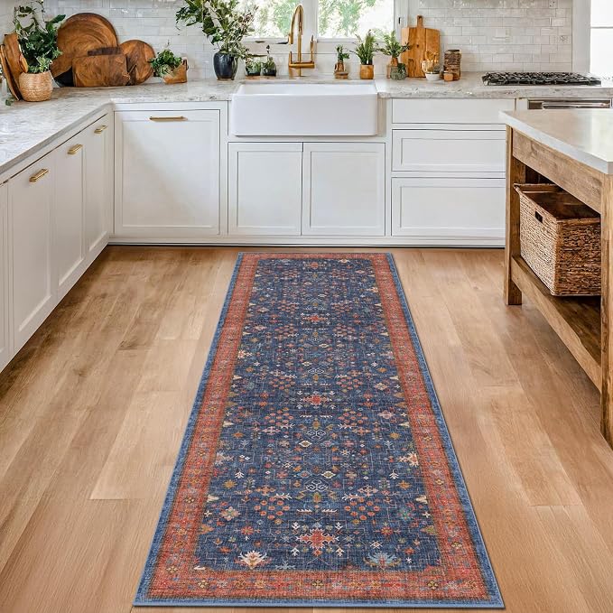 Hazo Haus Navy Blue Runner Rug 2x6 - Image 8