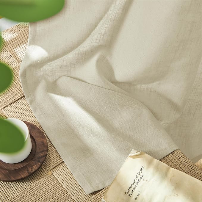 Joydeco Linen Curtains, 90 Inch Length, 2 Panels Set - Image 6