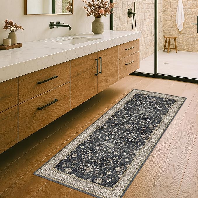Black Entryway 2x5 Runner Rug, Small Throw Runners - Image 6